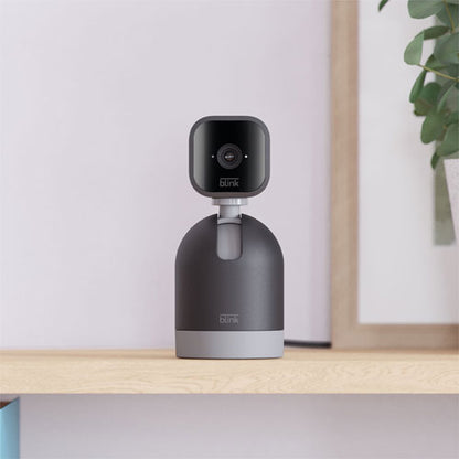 Blink Mini Pan-Tilt Camera | Rotating indoor plug-in smart security camera, two-way audio, HD video, motion detection, Works with Alexa