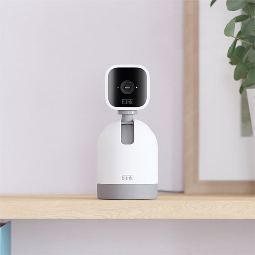 Blink Mini Pan-Tilt Camera | Rotating indoor plug-in smart security camera, two-way audio, HD video, motion detection, Works with Alexa