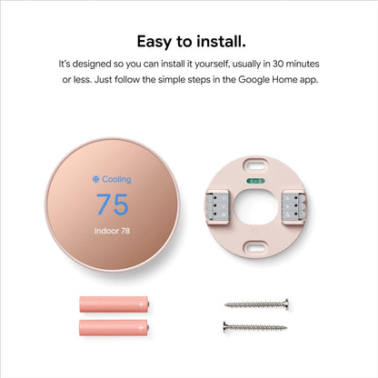 Google Nest Smart Thermostat 4th Generation -WIFI GA01334-CA, GA02081-CA, ‎GA02082-CA