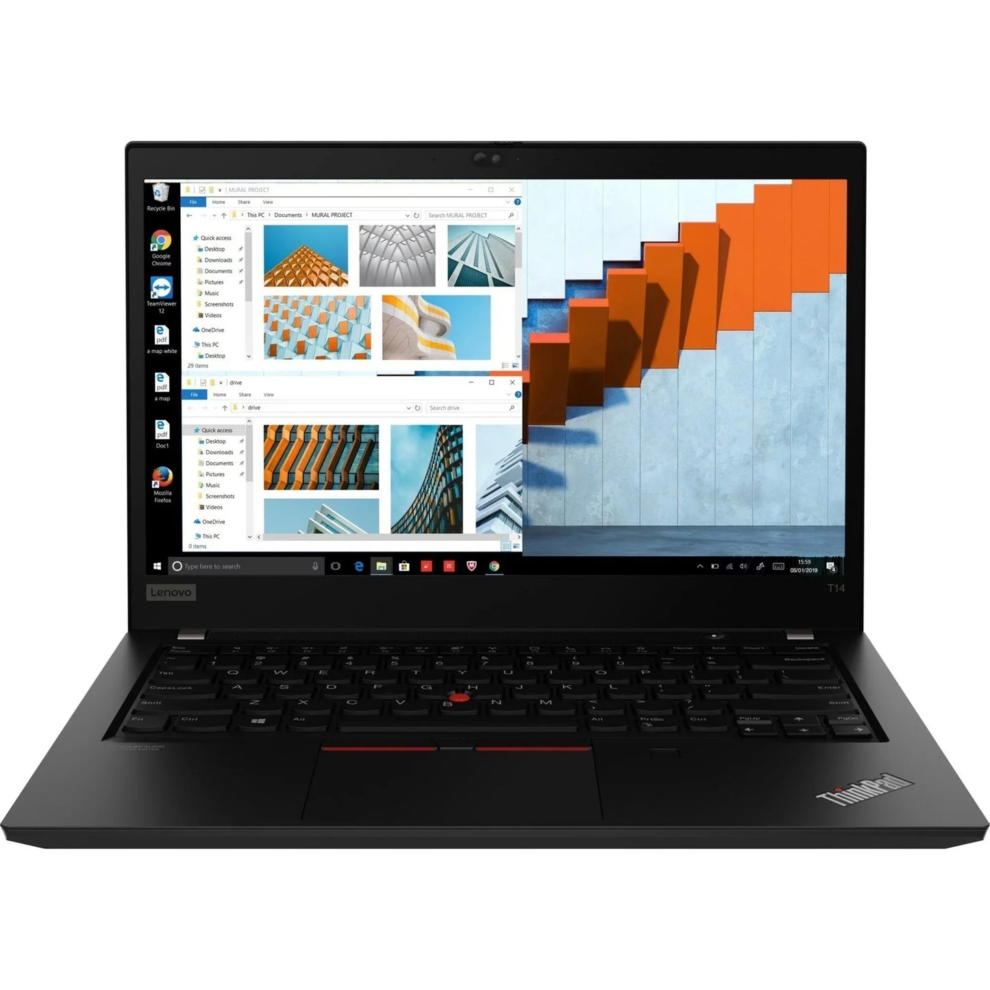 New Lenovo ThinkPad T14 14" FHD Laptop - AMD Ryzen 5 Pro 4650U, 16GB RAM, 512GB SSD, Windows 10 Pro - Black (20UDS17U00