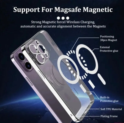 2-in-1 MagSafe Magnetic Cases with Lens Covers for Apple iPhone 14 Pro & 14 Pro Max