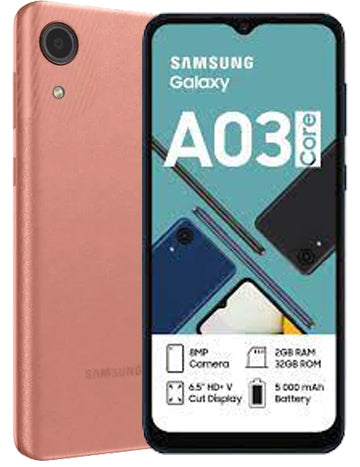 Samsung Galaxy A03 Core A032F/DS (32GB,2GB RAM), Dual SIM, 6.5" HD Display + Andriod 11, 8Mp Camera + 5MP Selfie Camera, 5000 mAh Battery, 4G LTE Unlocked
