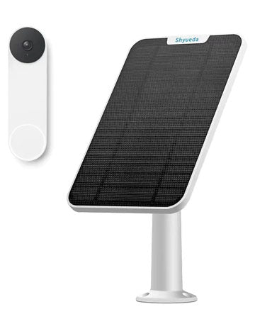 Solar Panel Charger for Google Nest Doorbell Battery - 4 W Solar Power - Made for Google Nest
