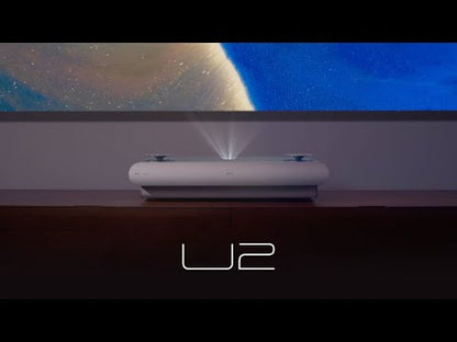 New JMGO U2 4K UHD Ultra Short Throw Laser Projector 100 Inch Screen, 3D