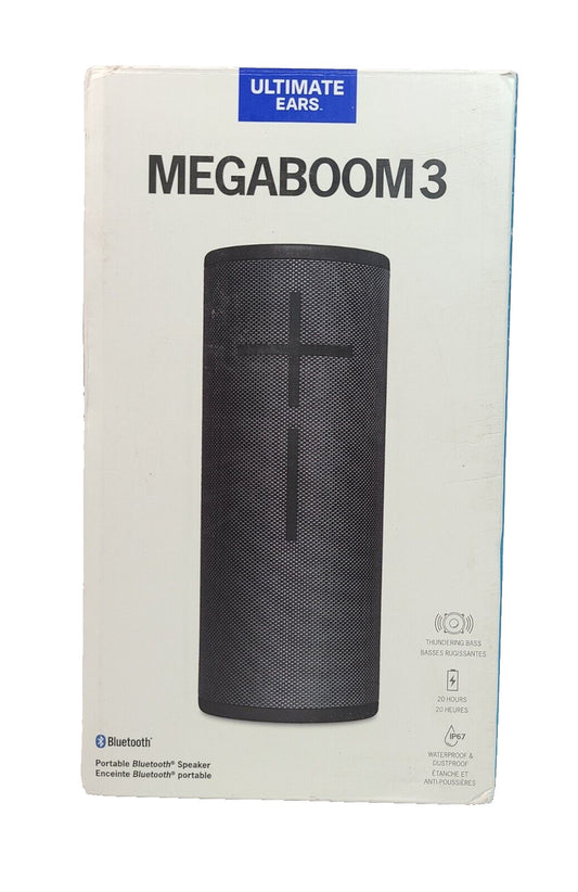 Ultimate Ears MEGABOOM 3 Waterproof Bluetooth Wireless Speaker - Black, Model Number: 984-001390