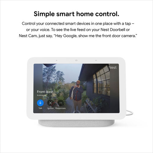 Google Nest Hub (2nd Gen) Smart Display with Google Assistant - Chalk  GA01331-CA