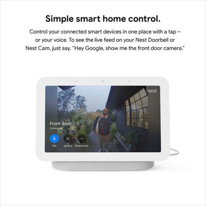 Google Nest Hub (2nd Gen) Smart Display with Google Assistant - Chalk  GA01331-CA