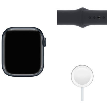 Apple® Watch Serie 7 de 41 mm con caja de aluminio color medianoche y correa deportiva color medianoche