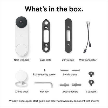 Google Nest Doorbell (Wired), 2nd Gen, 2022 GA03696-CA / GA02767-CA