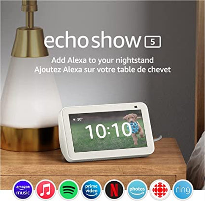 Echo Show 5 (2.ª generación, versión de 2021) | Pantalla inteligente con Alexa y cámara de 2 MP