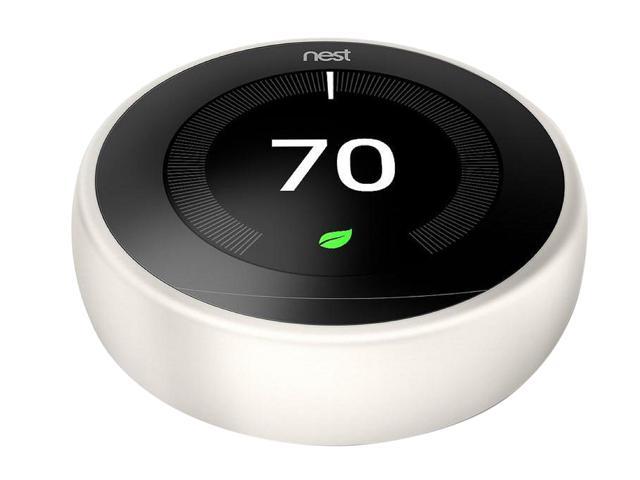 Google Nest 3rd Generation Self-Learning Thermostat White Stainless Steel T3017CA