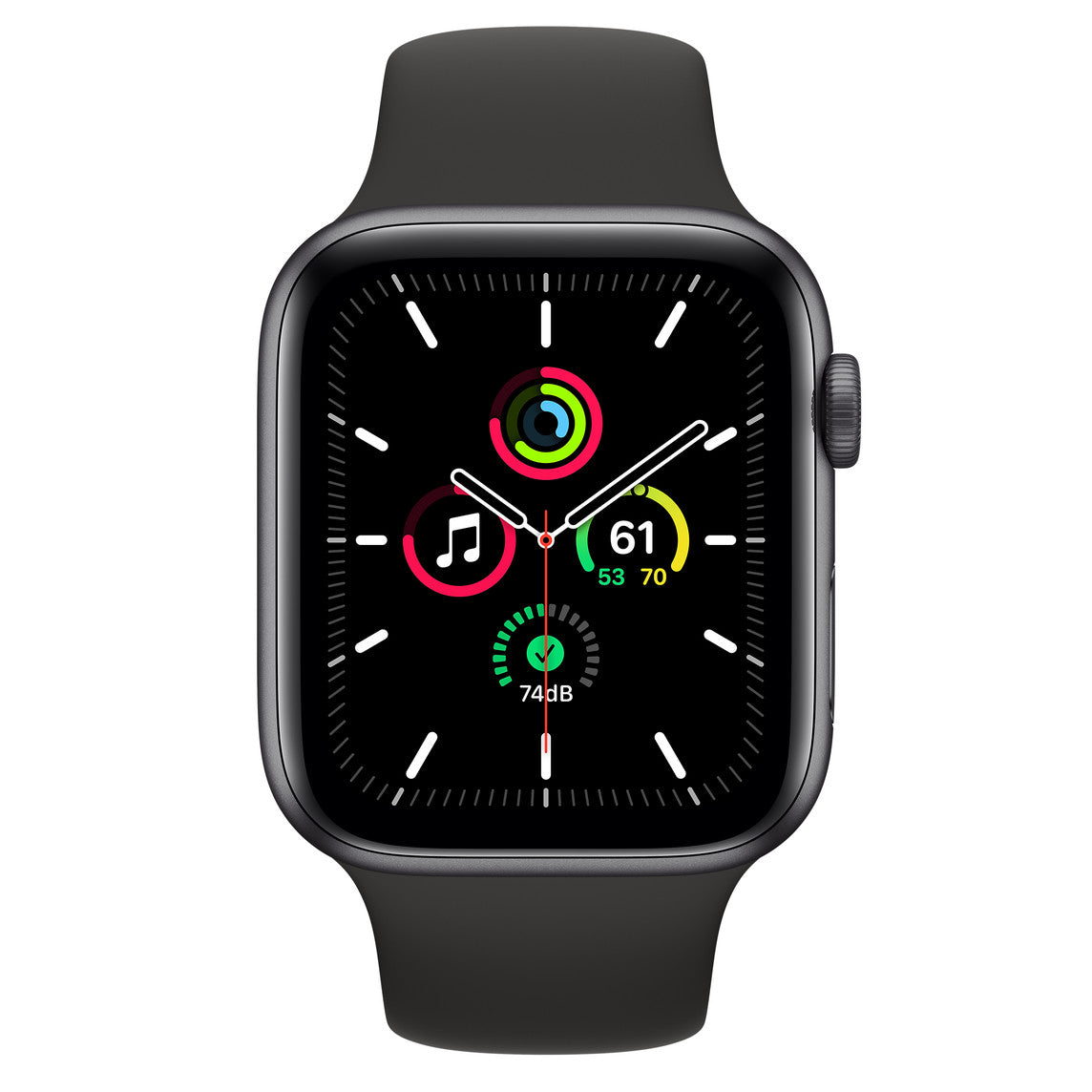 Apple Watch SE, 44mm, GPS, Space Gray Aluminum with Midnight Sport