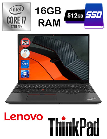 Lenovo ThinkPad T16 Intel (16") IPS -i7 1255u- Gráficos UHD, 16GB RAM- 512GB SSD, Teclado retroiluminado, con WIFI 6 Nuevo, Un año de garantía en el sitio, Sellado