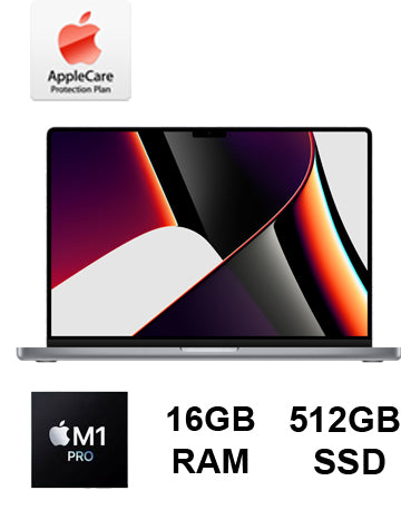 Apple MacBook Pro 16, 2021, 512GB SSD, 16GB RAM, M1 Pro Processors,