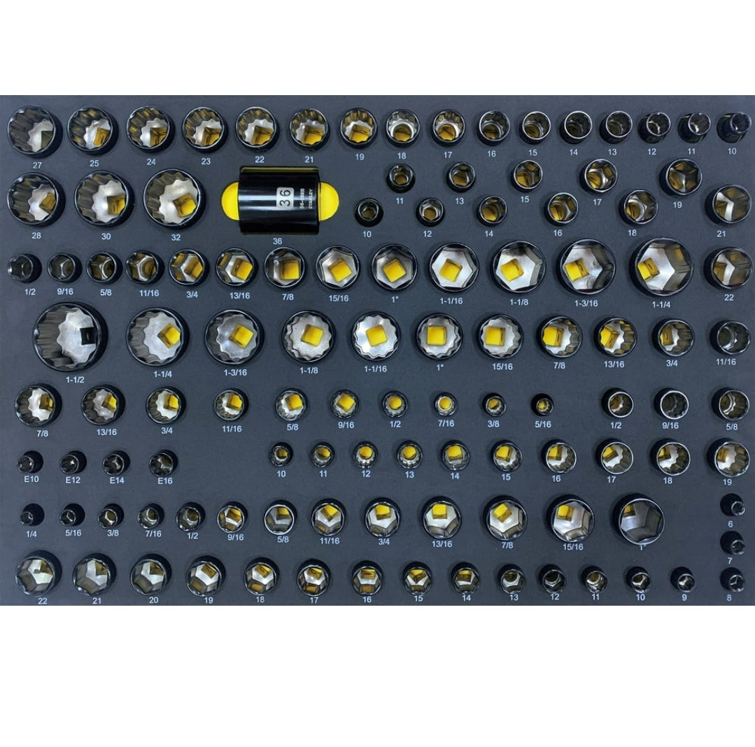 New Ultimate Stanley Chrome Socket Set ( 427 Pcs ) 058-2054-4