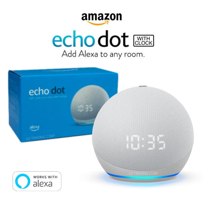 All-New Echo Dot (4th Gen, 2020 release) with clock | Smart speaker with clock and Alexa | New