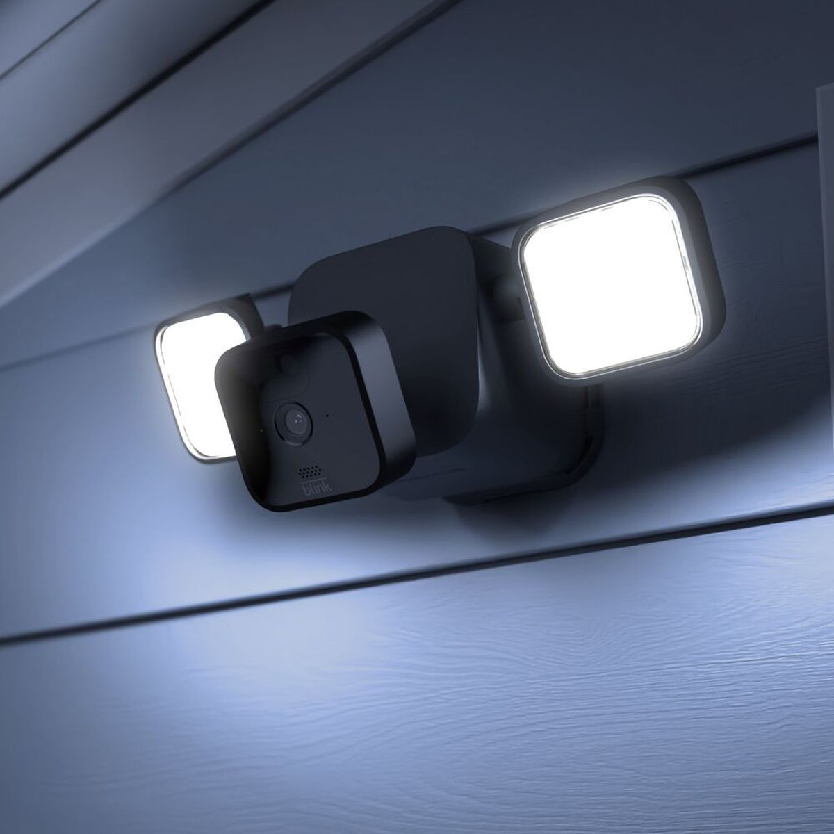 Parpadeo de la cámara reflectora | Cámara exterior de seguridad inteligente inalámbrica + montura LED, batería de dos años