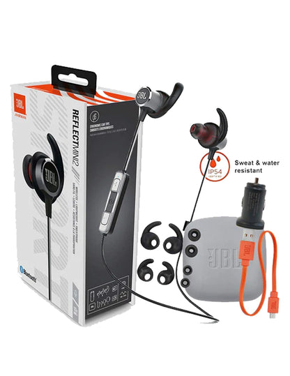 JBL Reflect Mini 2 Wireless in-Ear Sport Headphones with Three-Button Remote and Microphone - Black 