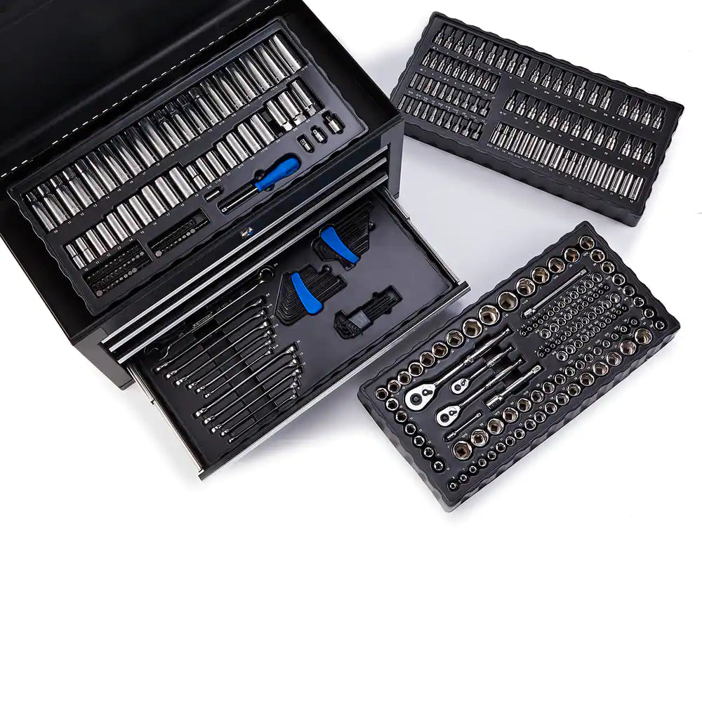Mastercraft Socket Set, 350-pc, SAE / Metric, CRV, Nickel-Chrome Plating, New Sealed