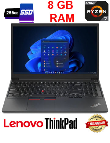 Lenovo ThinkPad E15 Gen 3 15.6" Ryzen5-5500U 256GB SSD, 8GB, Windows 10