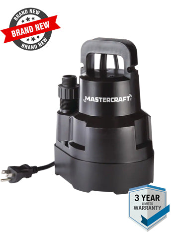 Mastercraft 1/4-HP Submersible Electric Utility Pump New